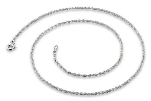 1.3 mm sterling silver rope chain necklace, coiled necklace