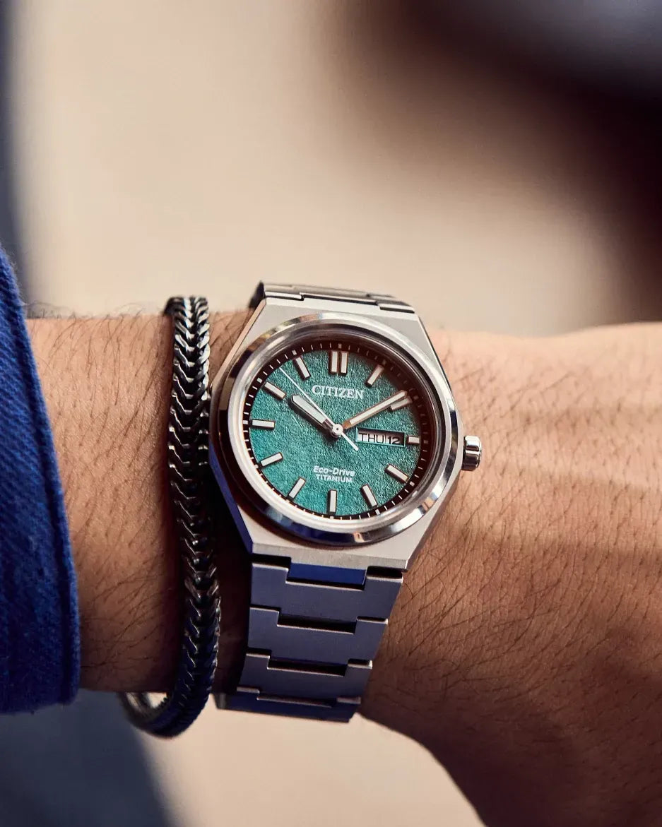 AW0130-85X watch worn on a wrist