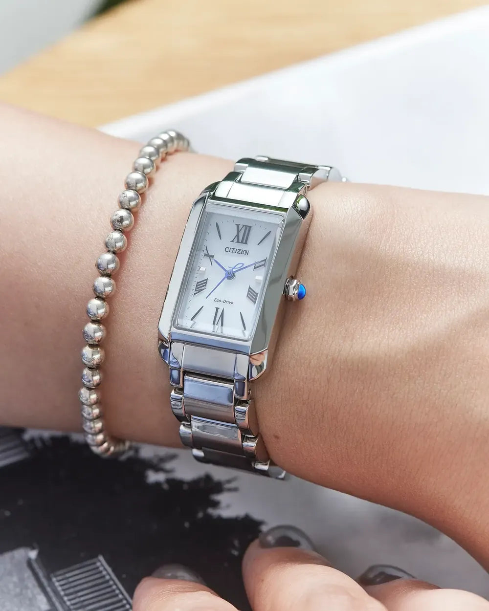 EW5620-55A watch worn on a wrist