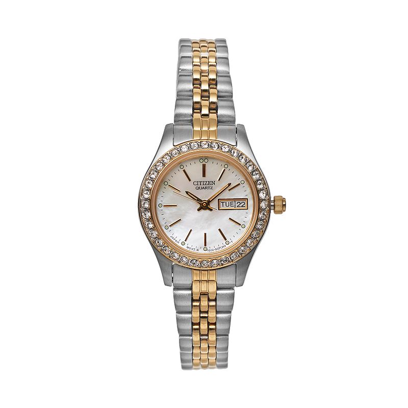 Citizen EQ0534-50D two-tone crystal quartz watch front view