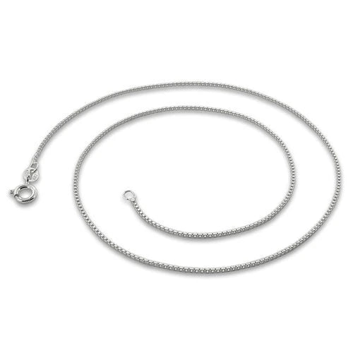 1.1 mm sterling silver box chain necklace, coiled necklace