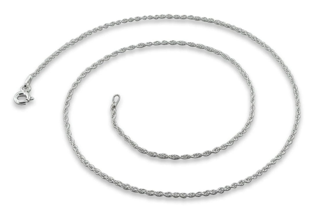 1.3 mm sterling silver rope chain necklace, coiled necklace