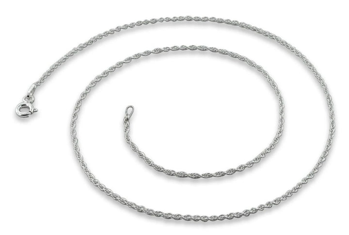 1.3 mm sterling silver rope chain necklace, coiled necklace