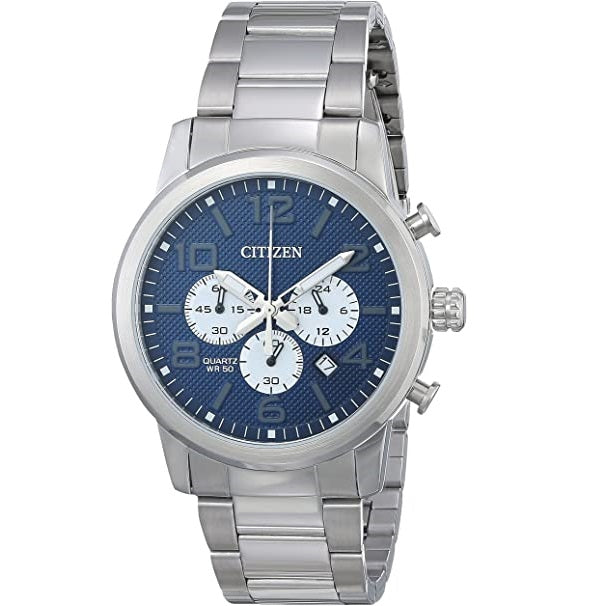 Citizen AN8050-51M blue dial quartz chronograph watch