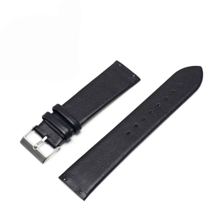 Skagen Genuine Black Leather Watch Strap/Band w/set of 4 screws - Watch Technicians Store