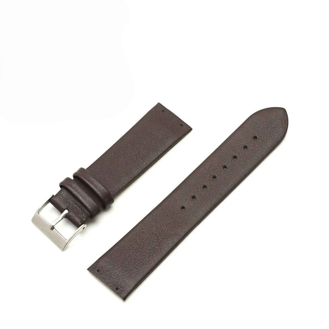 Skagen Genuine Brown Leather Watch Strap/Band w/set of 4 screws - Watch Technicians Store