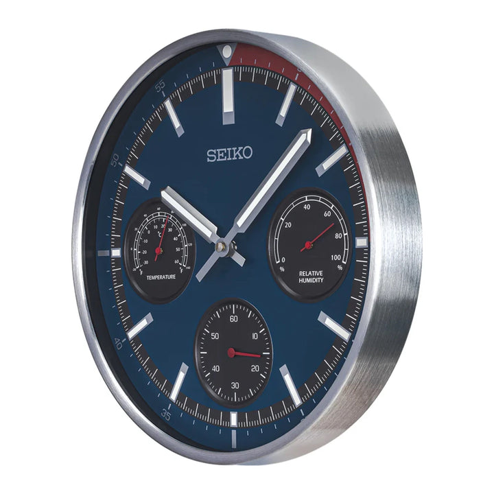 Seiko QXA822SLH Shelby wall clock angled view