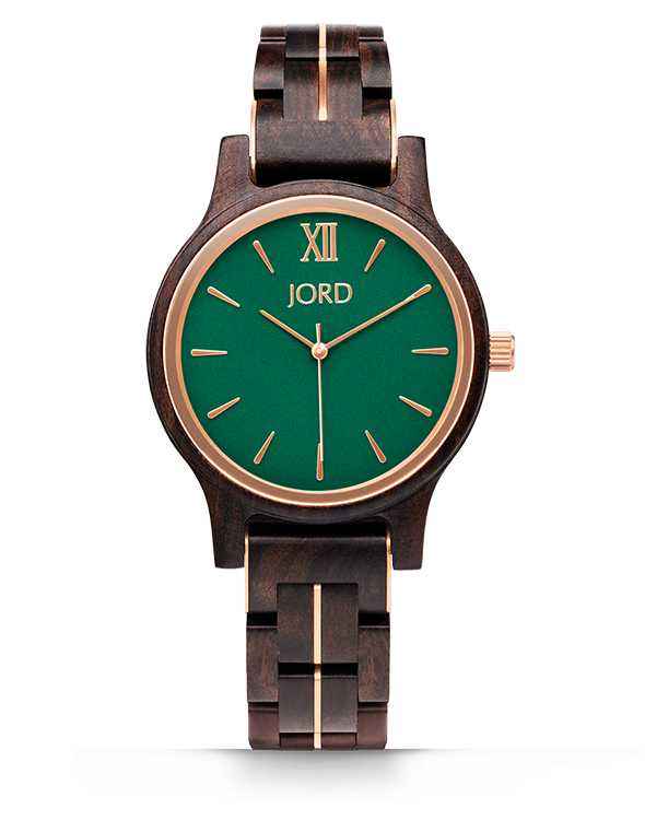 FRANKIE 38 (dark sandalwood & emerald) - Watch Technicians Store
