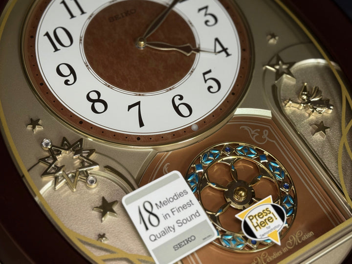 Seiko QXM357B Warm Summer Stars dial detail