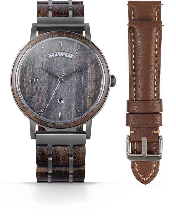 HARPER GREY LEATHERED MARBLE & SANDALWOOD - Watch Technicians Store