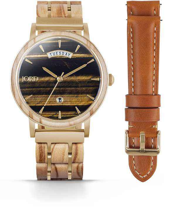 HARPER (TIGER'S EYE & OLIVE WOOD) - Watch Technicians Store
