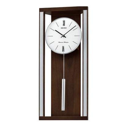 Seiko QXH068BLH chime pendulum wall clock alternate view