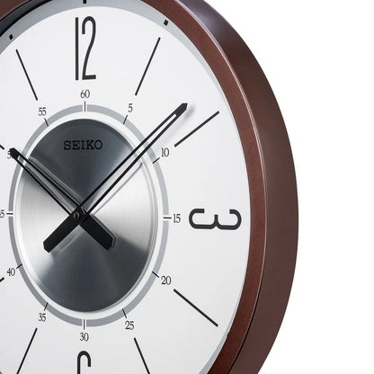 Seiko QXA759BLH Abbott wall clock angled view
