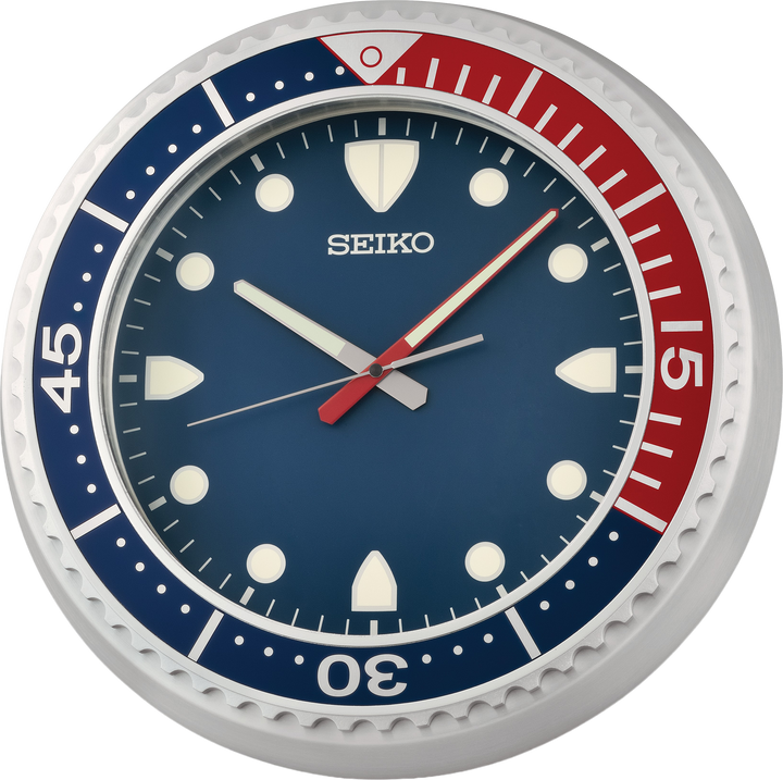 Seiko QXA849SLH Silver Heritage 18-Inch Diver Wall Clock