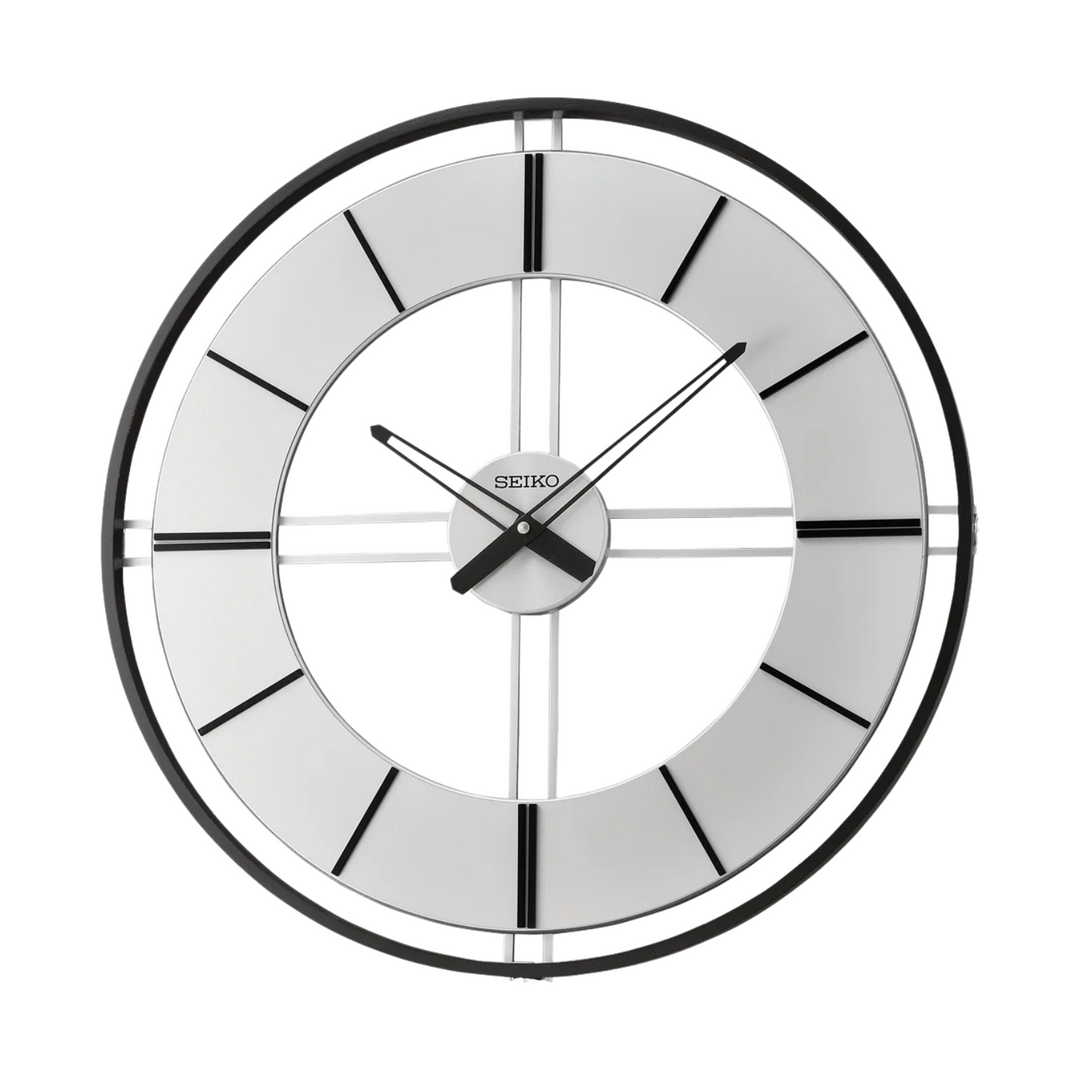 Seiko QXA820KLH Dana 22-inch black wall clock front view