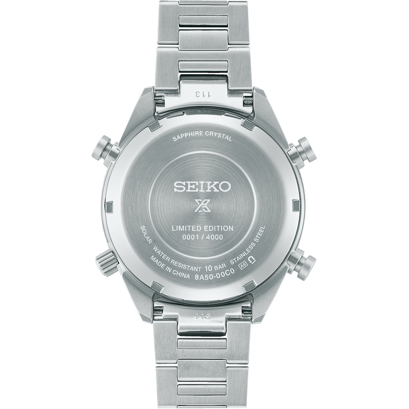 Seiko SFJ005 Prospex Speedtimer limited-edition caseback
