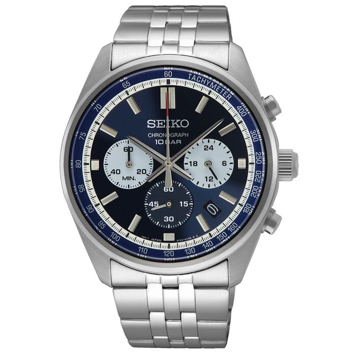 Seiko SSB427 chronograph blue dial product view