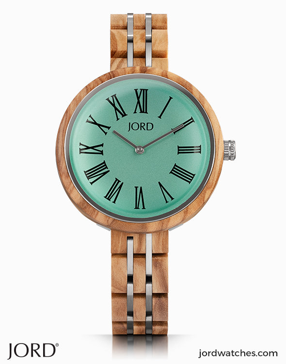 JORD Cassia Olivewood and Ocean Blue alternate view