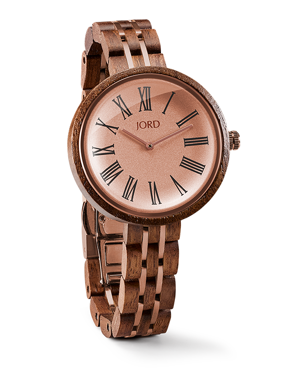 JORD Cassia Walnut and Vintage Rose front view