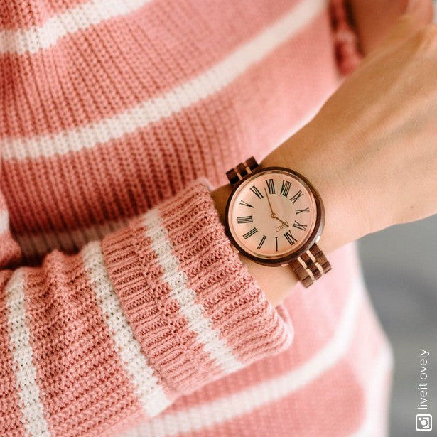 JORD Cassia Walnut and Vintage Rose lifestyle view 1