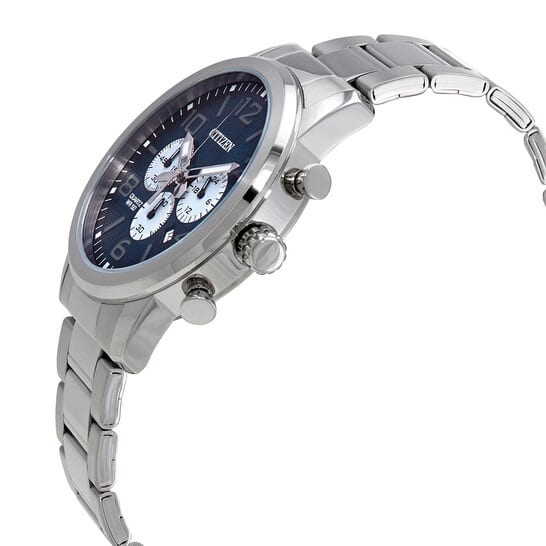 Citizen AN8050-51M blue dial stainless steel chronograph watch, product view 2