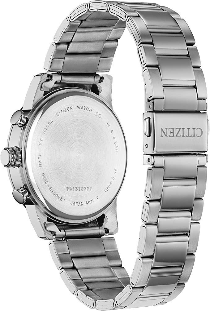 Citizen AN8050-51M blue dial stainless steel chronograph watch, product view 4