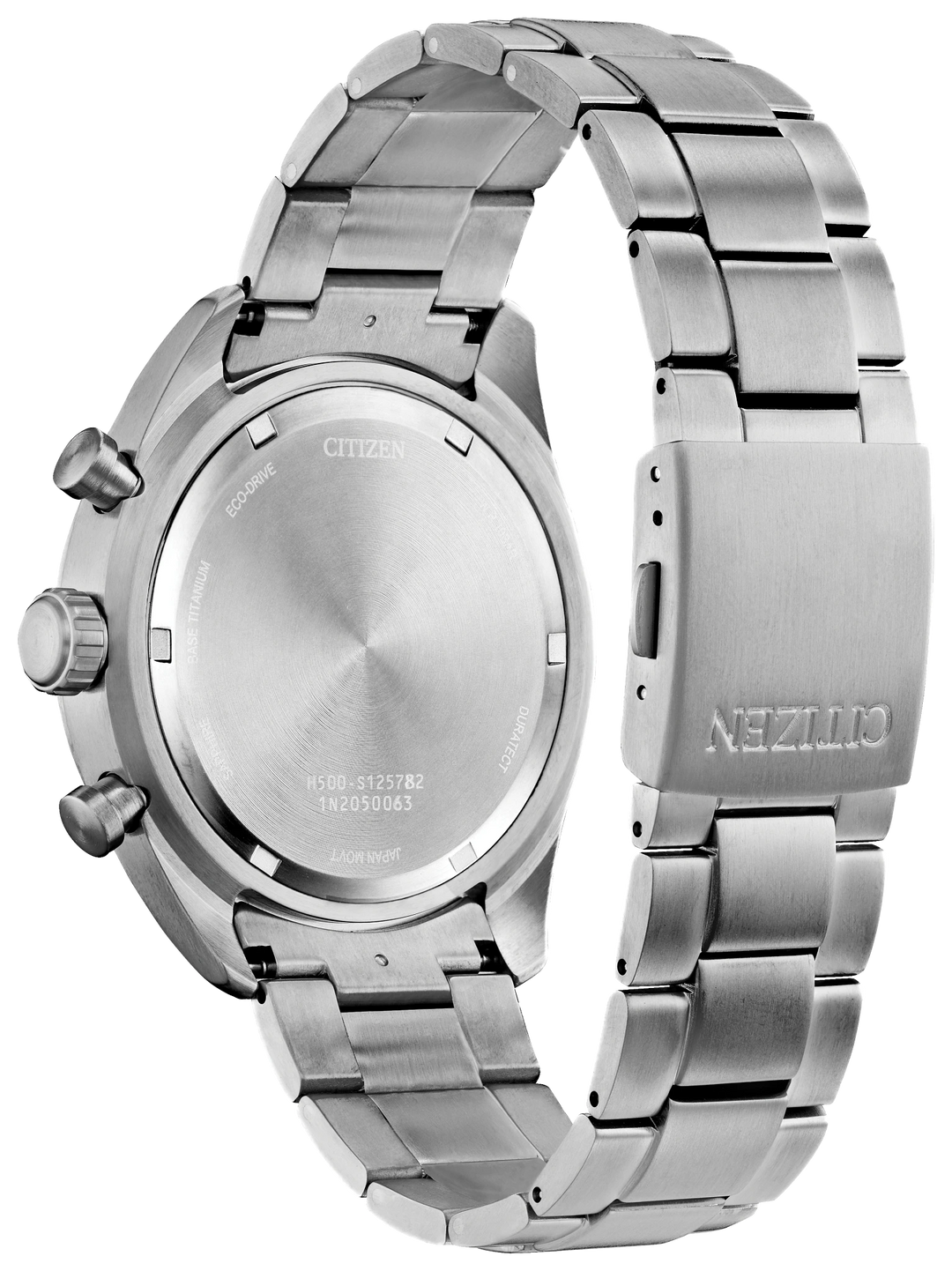 Citizen AT2480-57L Garrison caseback and bracelet view