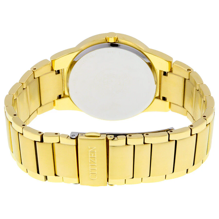 Citizen AU1062-56G Axiom gold-tone watch with black diamond dial, product view 3