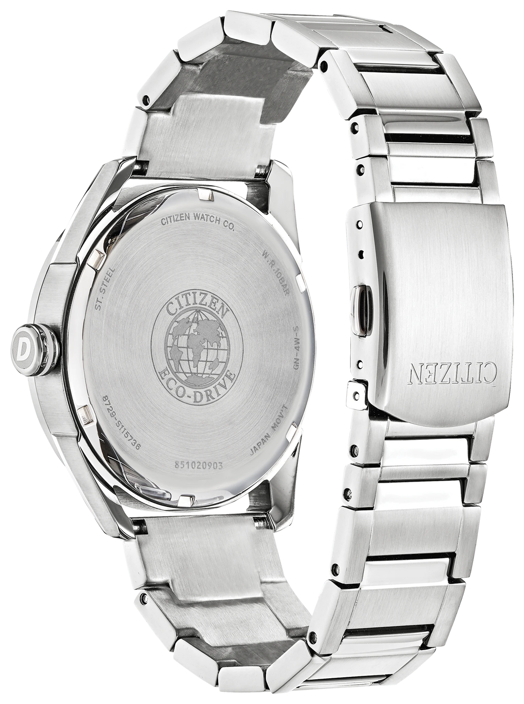 CITIZEN AW0080-57A Sport Casual caseback and bracelet view