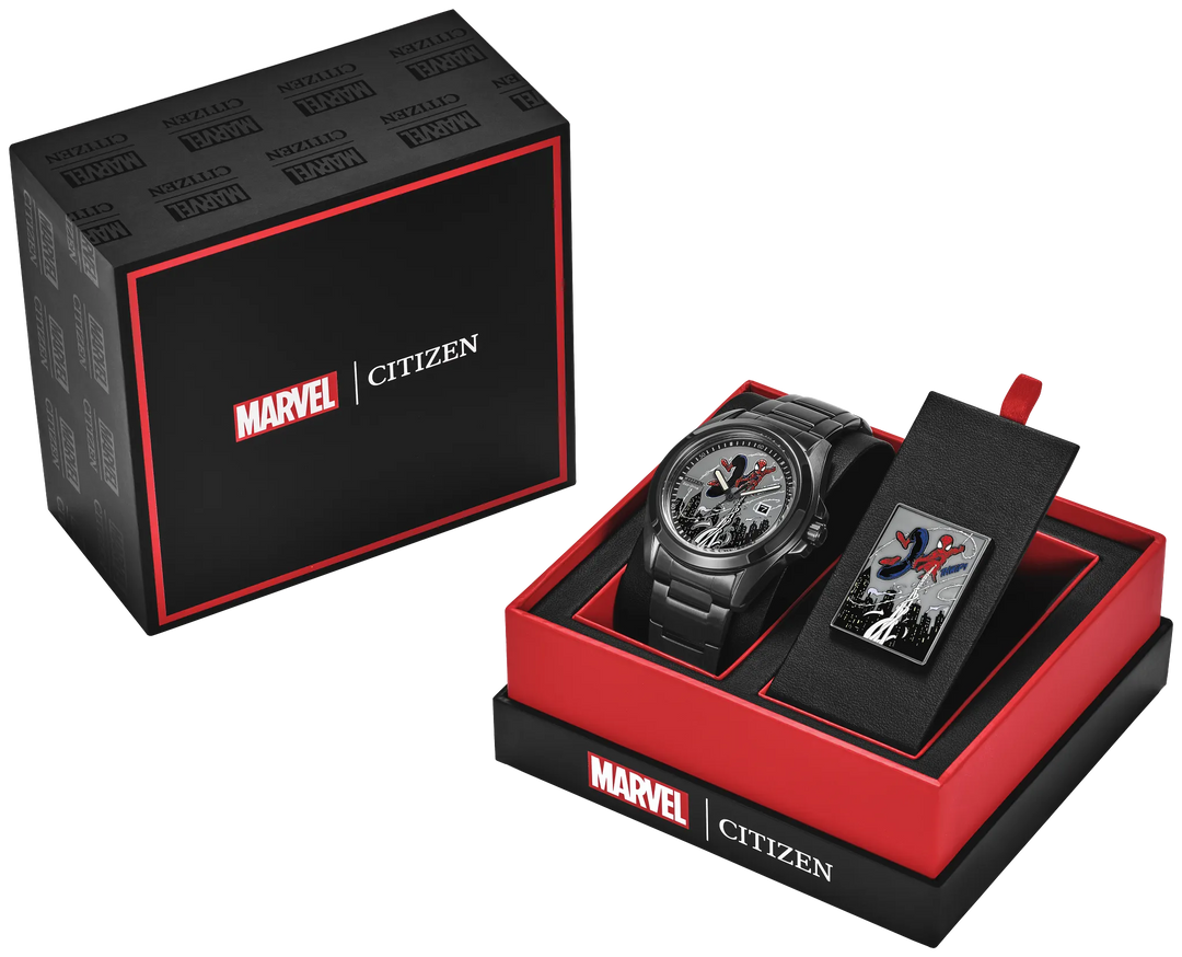 Citizen AW1437-61W Spider-Man Swings Marvel collector boxed set