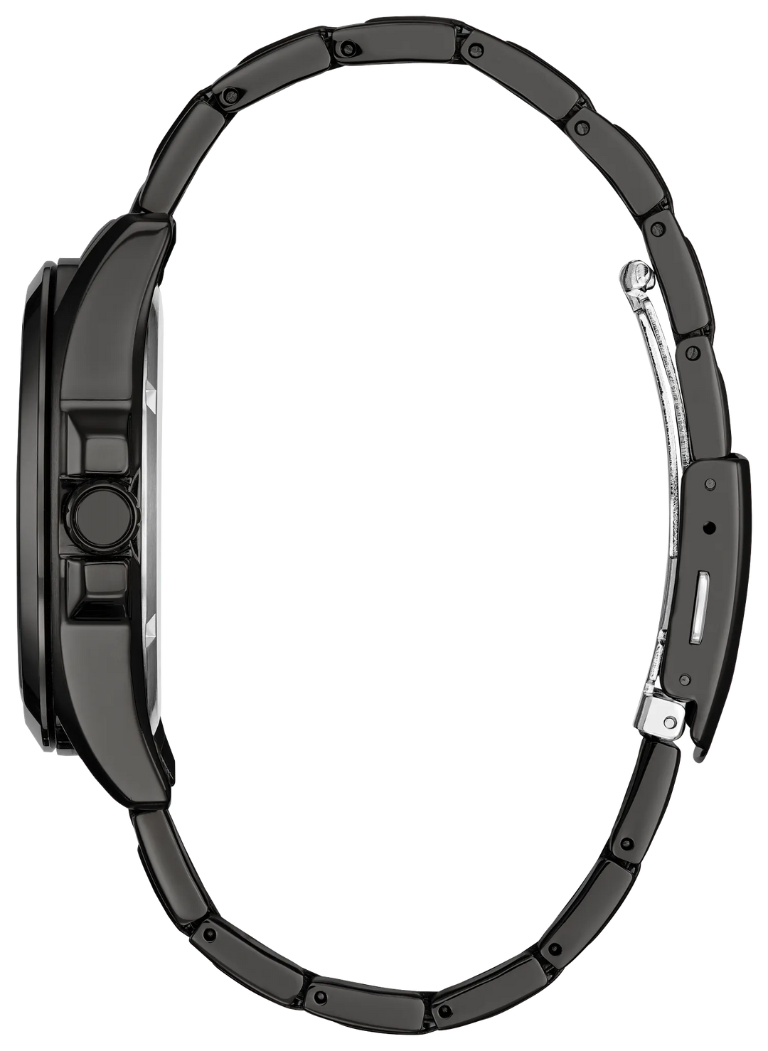 Citizen AW1437-61W Spider-Man Swings watch case and bracelet detail