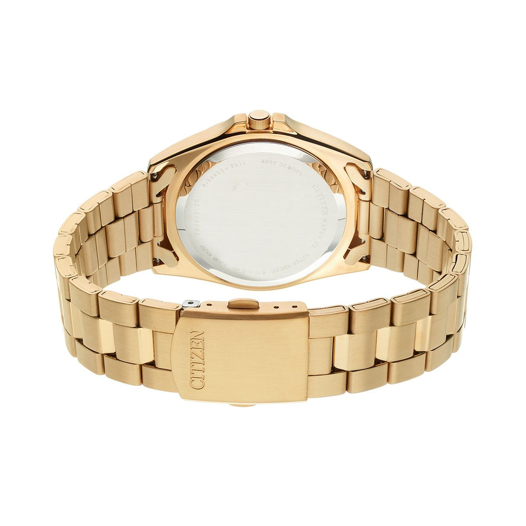 Citizen BF0582-51F gold-tone quartz watch case back and bracelet