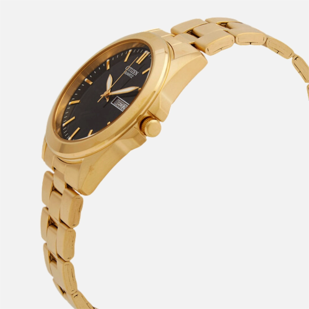 Citizen BF0582-51F gold-tone quartz day-date watch side view