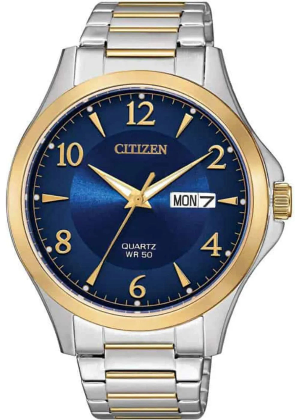 Citizen BF2005-54L two-tone blue dial quartz watch front view