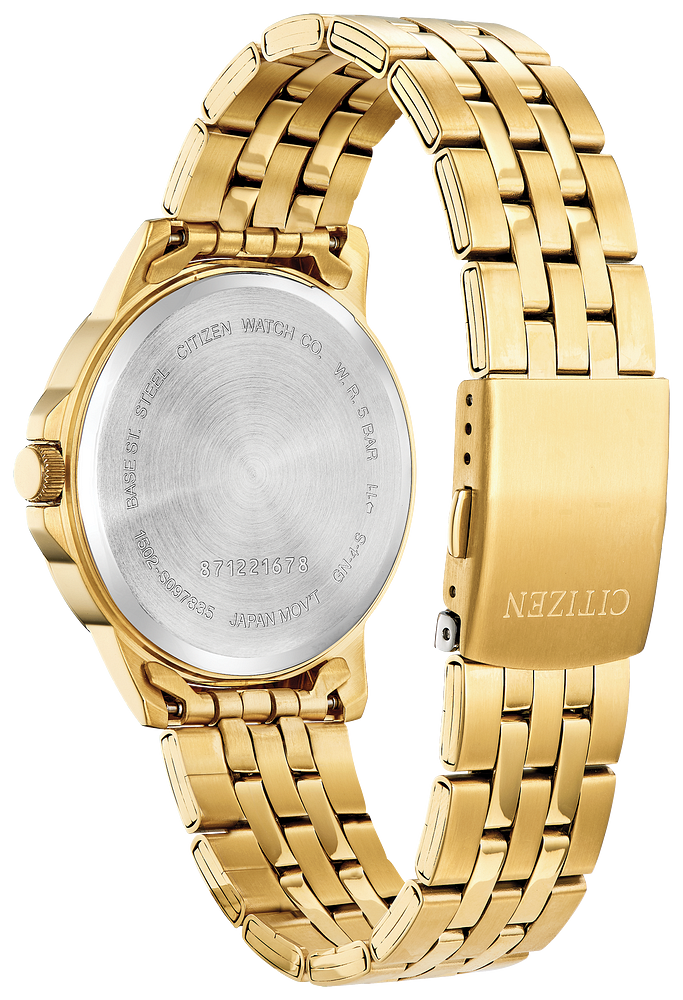 Citizen BF2013-56P quartz watch caseback and bracelet