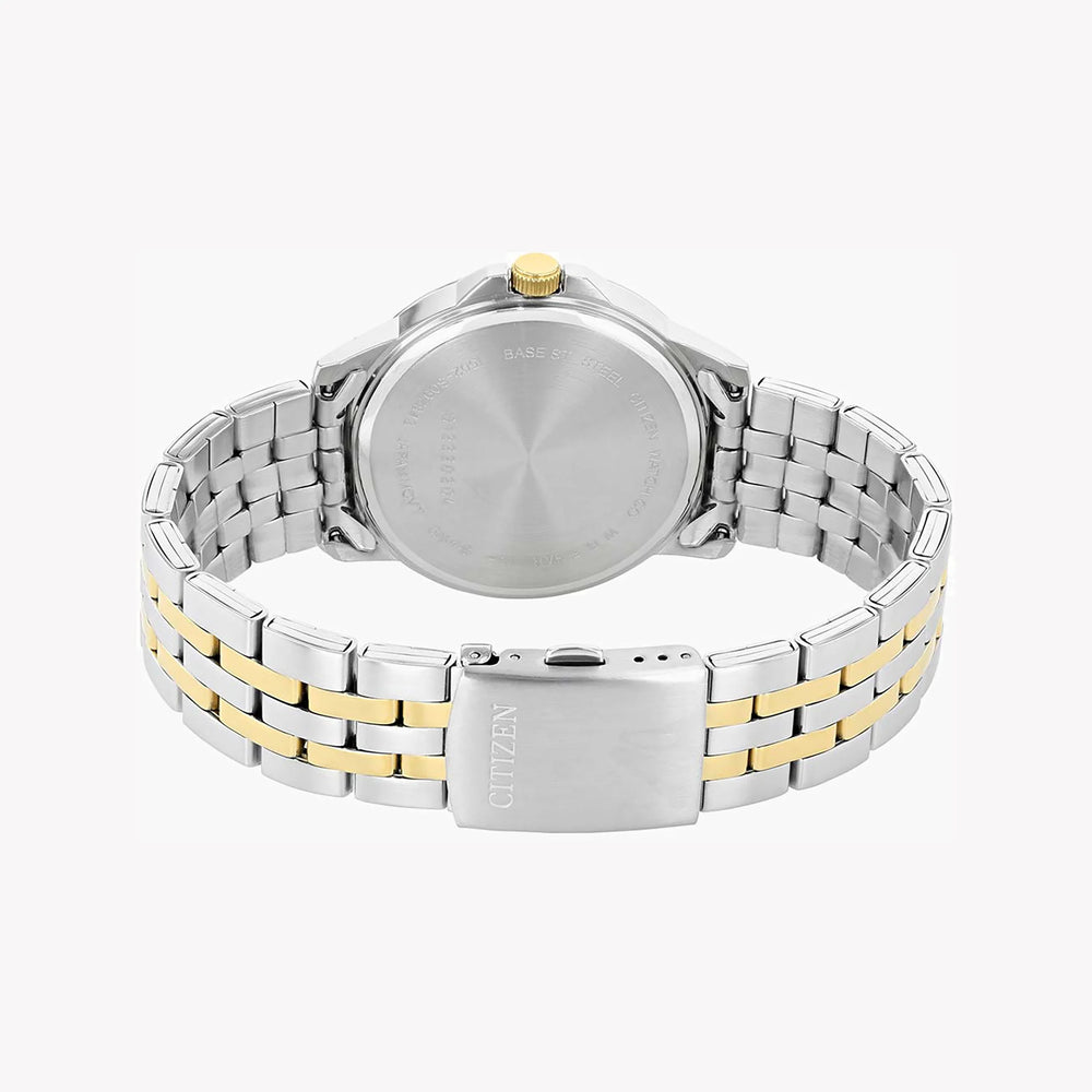 Citizen BF2018-52A quartz watch caseback and two-tone bracelet