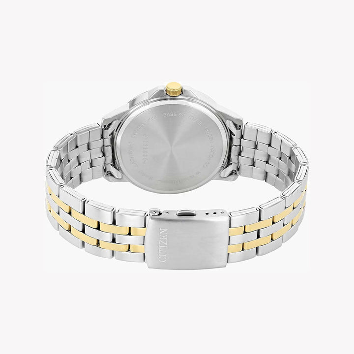 Citizen BF2018-52A quartz watch caseback and two-tone bracelet