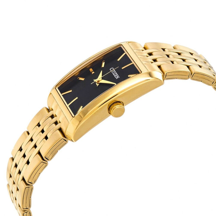 Citizen BH1673-50E gold-tone rectangular quartz watch side view