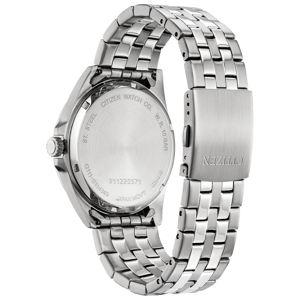 Citizen BI5050-54E quartz watch caseback and bracelet