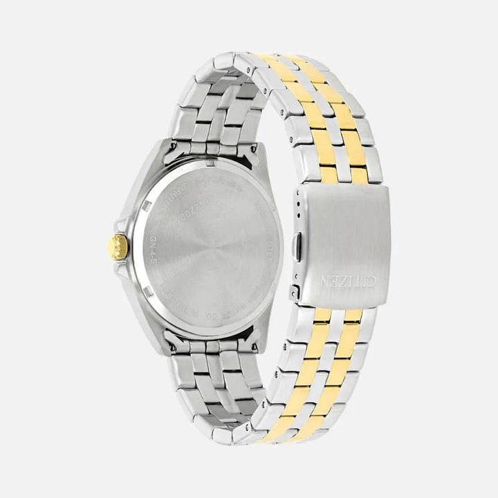 Citizen BI5054-53L quartz watch caseback and two-tone bracelet