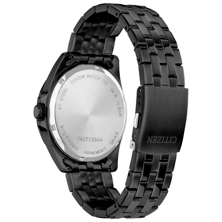 Citizen BI5055-51E black bracelet and caseback view