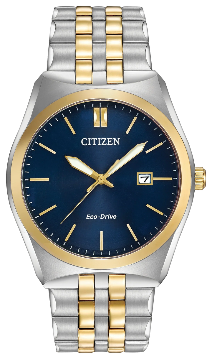 Citizen BM7334-58L Corso Eco-Drive two-tone blue dial watch front view