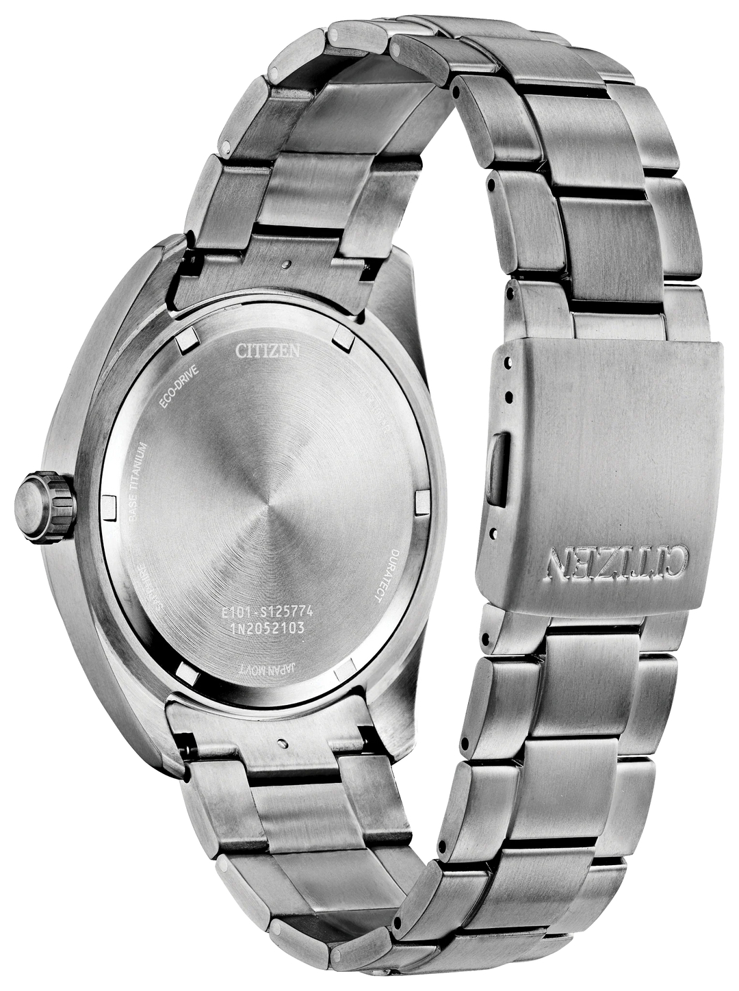 Citizen BM8560-53E Garrison Eco-Drive Super Titanium watch caseback view