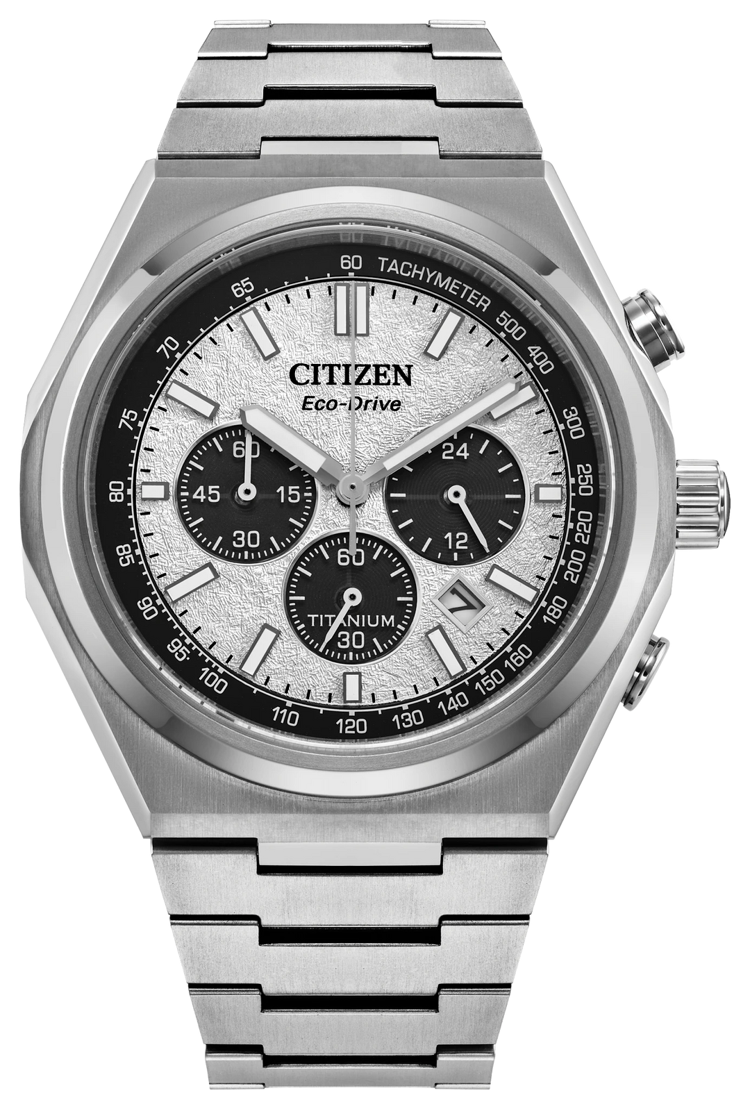 Citizen CA4610-85A Zenshin Eco-Drive chronograph front view