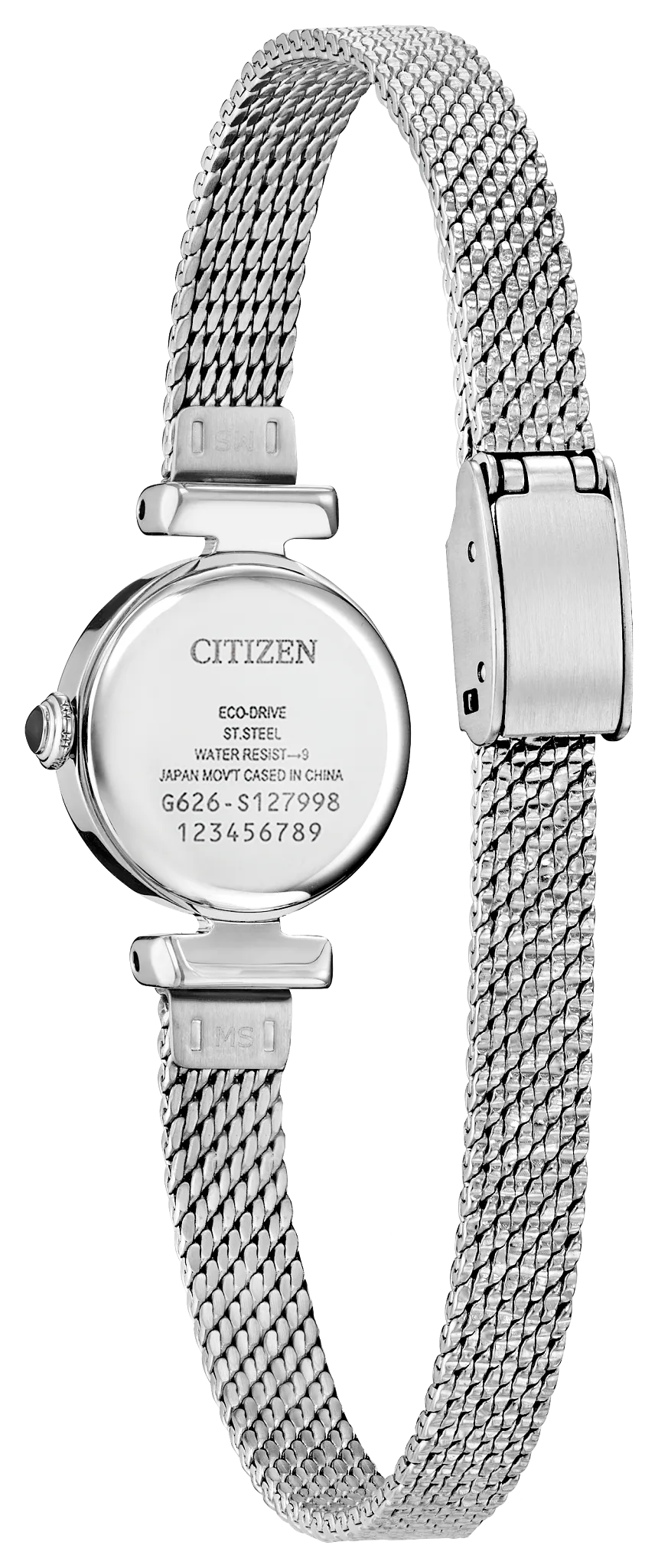 Citizen EG7081-51L Fio Eco-Drive watch caseback view