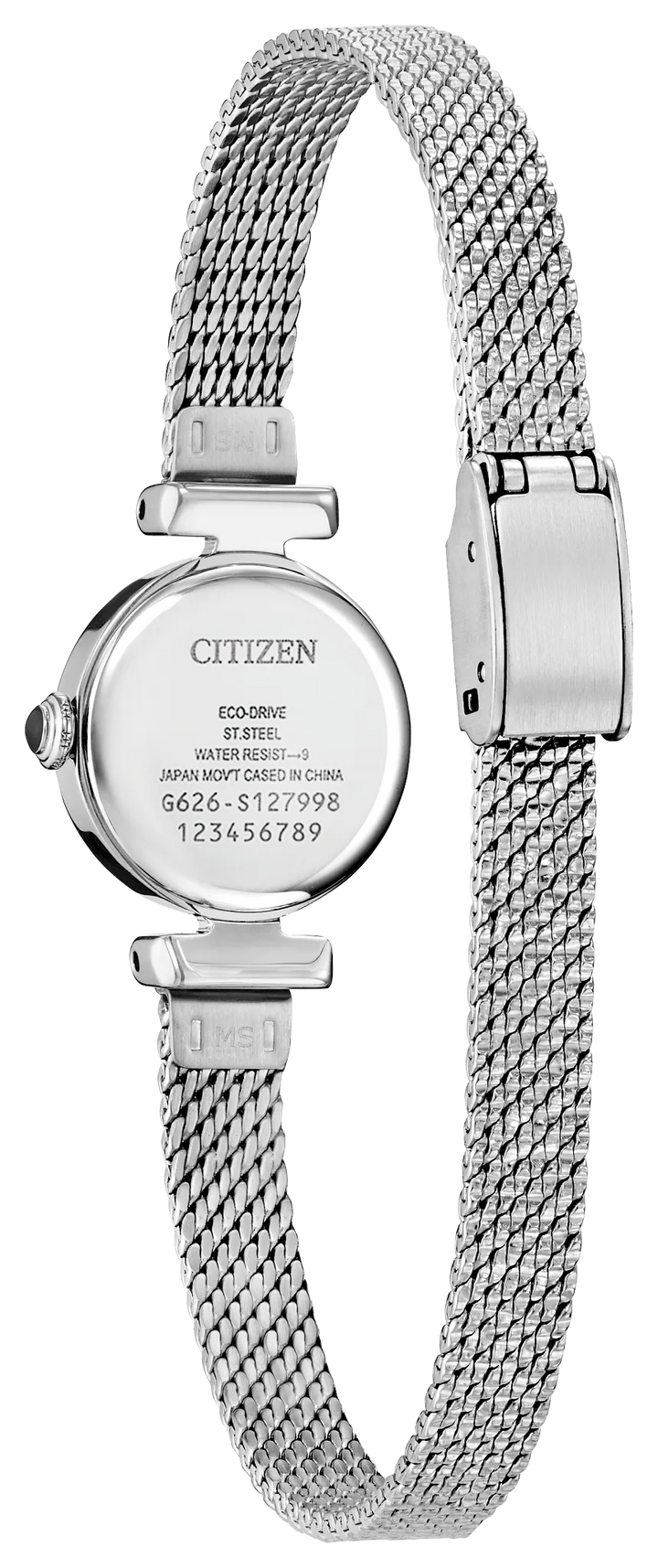 Citizen EG7081-51L Fio Eco-Drive watch caseback view