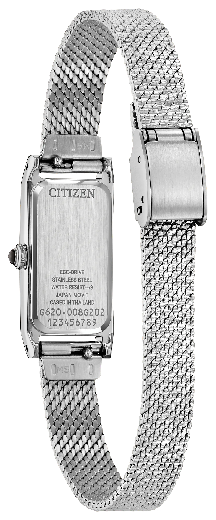 Citizen EG7120-51A Fio Eco-Drive watch caseback and bracelet