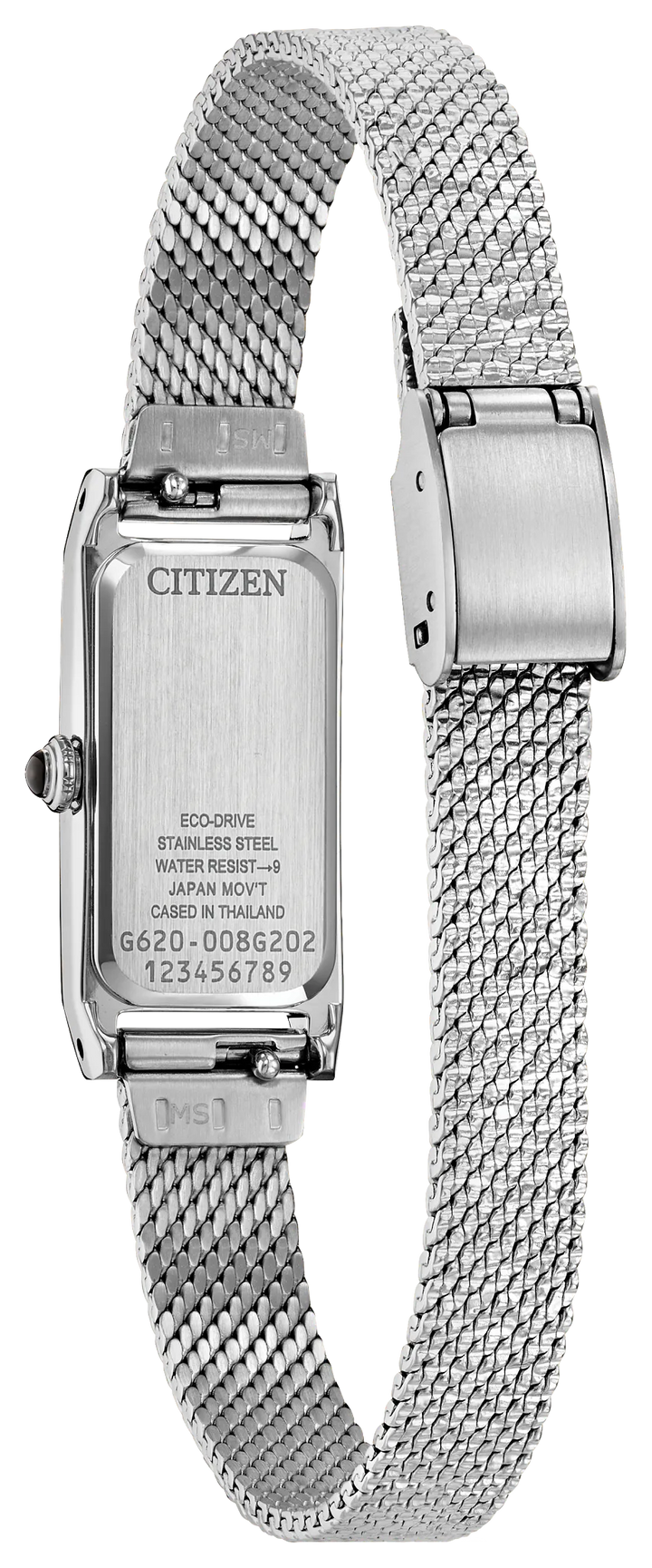 Citizen EG7120-51A Fio Eco-Drive watch caseback and bracelet