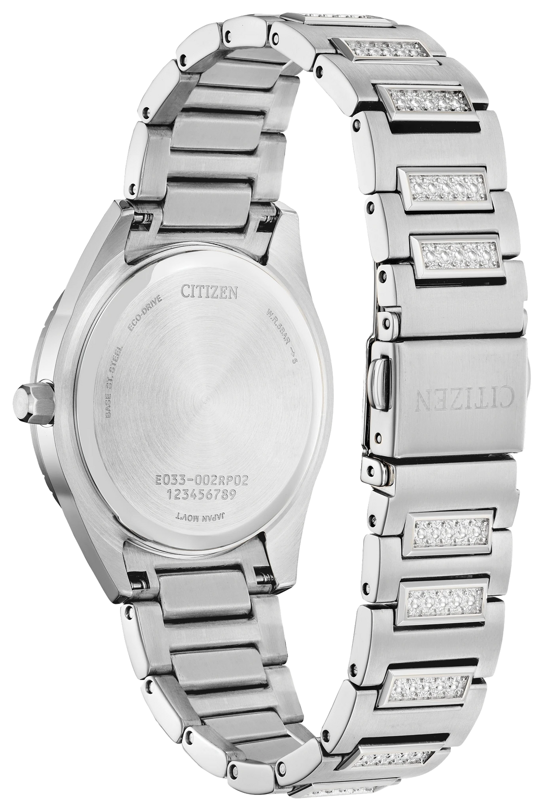 CITIZEN EM1020-57L caseback and bracelet view