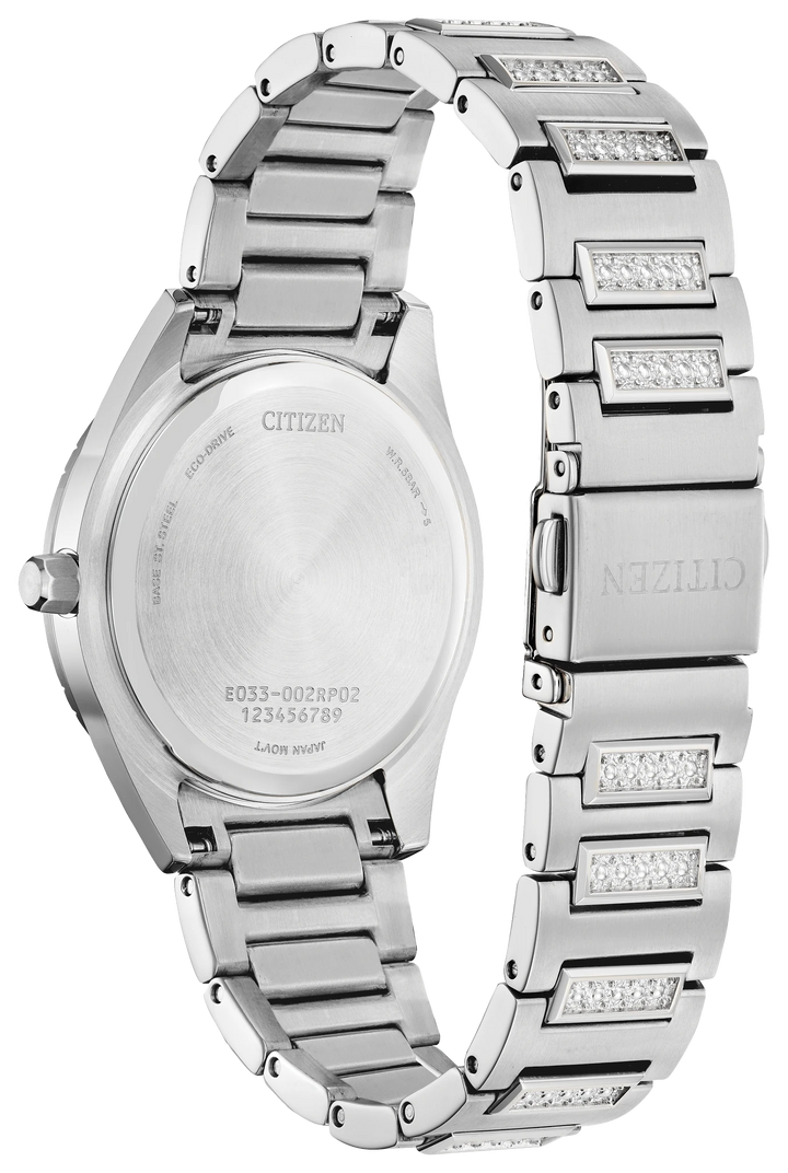 CITIZEN EM1020-57L caseback and bracelet view